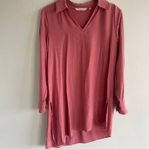 Soft Surroundings Women's Asymmetrical Tunic Dusty Rose Colored Size Medium
